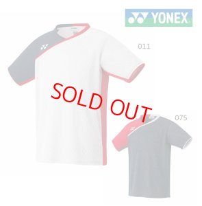 画像1: YONEX ユニゲームシャツ（フィットスタイル）チャコール　Sサイズ/10260 (1)