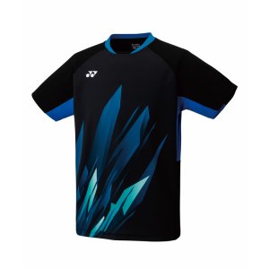 画像1: 【メール便/配達日時指定不可】YONEX メンズゲームシャツ　ブラック　Sサイズ/10668 (1)