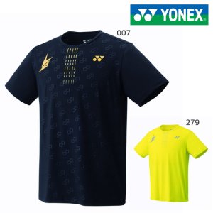 画像1: YONEX　メンズドライTシャツ　リンダンモデル　ライトイエローSサイズ/16422 (1)