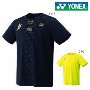 画像1: 【メール便/配達日時指定不可】YONEX　メンズドライTシャツ　リンダンモデル　ライトイエローSサイズ/16422 (1)