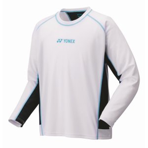 画像1: 【メール便/配達日指定不可】YONEX　ジュニアロングスリーブTシャツ　ホワイト　130サイズ/16798JY (1)