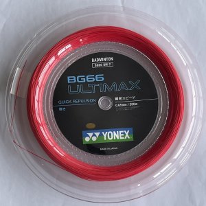 画像1: 【メール便送料無料/配達日時指定不可】YONEXバドミントンロールガットBG66アルティマックス200m　レッド/BG66UM-2 (1)