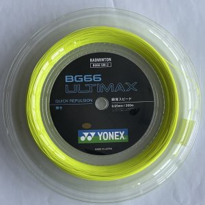 画像1: 【メール便送料無料/配達日時指定不可】YONEXバドミントンロールガットBG66アルティマックス200m　イエロー/BG66UM-2 (1)