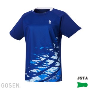 画像1: 【メール便/着日指定不可】【40％OFF】GOSEN　レディースゲームシャツ　ネイビー　Lサイズ/T2443 (1)