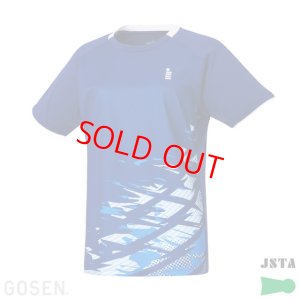 画像1: 【メール便/着日指定不可】【40％OFF】GOSEN　レディースゲームシャツ　ネイビー　Mサイズ/T2443 (1)