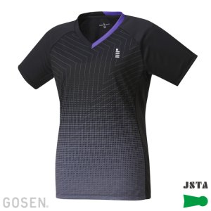 画像1: 【メール便/着日指定不可】【40％OFF】GOSEN　レディースゲームシャツ　ブラック　Mサイズ/T2411 (1)
