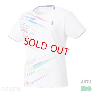 画像1: 【メール便/着日指定不可】【40％OFF】GOSEN　レディースゲームシャツ　ホワイト　Lサイズ/T2401 (1)