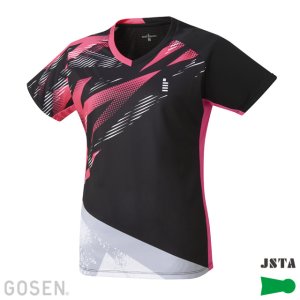 画像1: 【メール便/着日指定不可】【40％OFF】GOSEN　レディースゲームシャツ　ブラック　Sサイズ/T2403 (1)