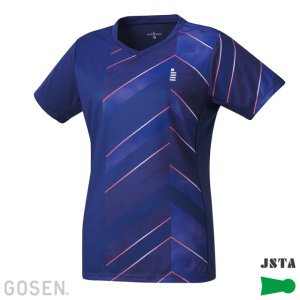画像1: 【メール便/着日指定不可】【40％OFF】GOSEN　レディースゲームシャツ　ネイビー　Lサイズ/T2405 (1)