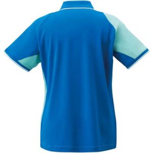 画像2: 【メール便/配達日時指定不可】YONEX　ウィメンズゲームシャツ　ホワイト/ブルーXOサイズ/20434 (2)