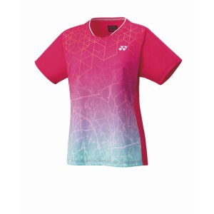 画像1: 【メール便/配達日時指定不可】YONEX レディースゲームシャツ(スリムタイプ)　ブライトピンク　Lサイズ/20813 (1)