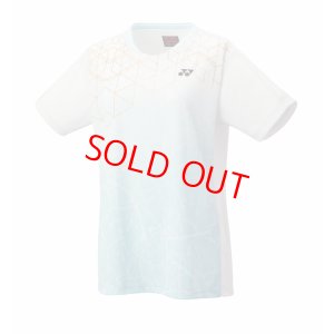 画像1: 【メール便/配達日時指定不可】YONEX レディースゲームシャツ(レギュラータイプ)　ホワイト　Lサイズ/20814 (1)