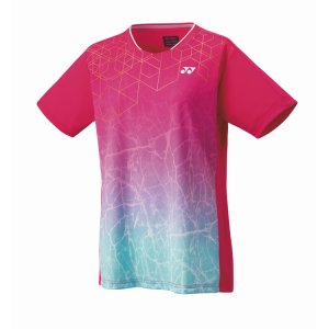 画像1: 【メール便/配達日時指定不可】YONEX レディースゲームシャツ(レギュラータイプ)　ブライトピンク　Mサイズ/20814 (1)