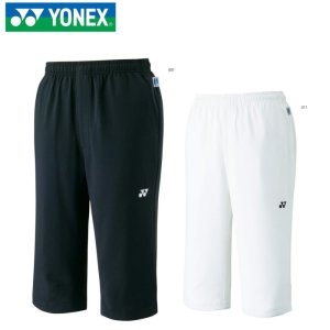 画像1: YONEX　ユニ七分丈プラクティスパンツ　ブラック/60048 (1)