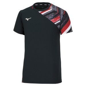 画像1: 【メール便/配達日指定不可】【50％OFF】ミズノ  ユニゲームシャツ　ブラック　ユニSサイズ/62JAA004 (1)