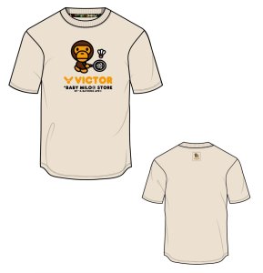 画像1: 【メール便/配達日時指定不可】VICTOR　BABY MILOコラボレーションニットTシャツ/T-503BM (1)