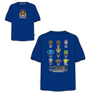 画像1: 【メール便/配達日時指定不可】VICTOR　BABY MILOコラボレーション子供用ニットTシャツ/T-501JRBM (1)