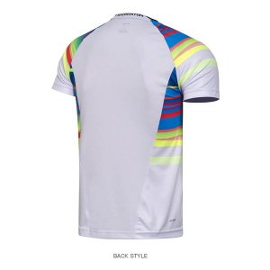 画像2: 【メール便/配達日時指定不可】LI-NING ジュニアゲームシャツ ホワイトJ140サイズ/AAYM146 (2)