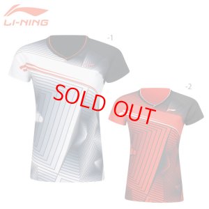画像1: LI-NING　レディースゲームシャツ　ブラック　Mサイズ/AAYR378 (1)