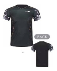 画像1: 【メール便/配達日指定不可】LI-NING　ユニゲームシャツ　ブラック　Lサイズ/AAYV021 (1)