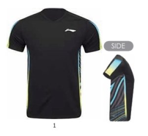 画像1: 【メール便/配達日指定不可】LI-NING　ユニゲームシャツ　ブラック　Lサイズ/AAYV053 (1)