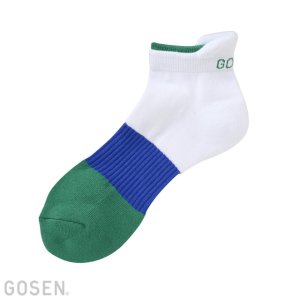 画像1: 【メール便/配達日指定不可】GOSEN　スニーカーインソックス25-28cmホワイト/F2402 (1)