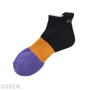 画像1: 【メール便/配達日指定不可】GOSEN　スニーカーインソックス25-28cmブラック/F2402 (1)