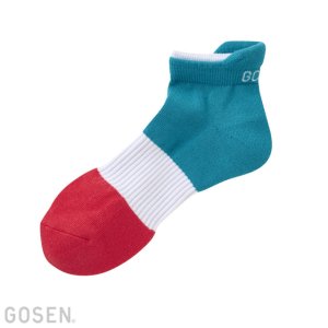 画像1: 【メール便/配達日指定不可】GOSEN　スニーカーインソックス25-28cmビリジアン/F2402 (1)