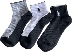 画像1: GOSEN メンズハーフソックス3足組25-28cm/F25MH3P (1)