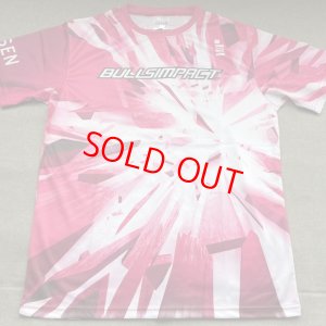 画像1: 【メール便/配達日時指定不可】GOSEN　ブルズインパクトTシャツ　マゼンタ/J23P1696 (1)