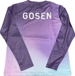 画像2: 【メール便/配達日指定不可】GOSEN　ユニ秋企画昇華ロングTシャツB　ブルー　Mサイズ/JPT49 (2)