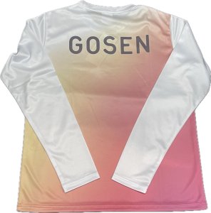 画像2: 【メール便/配達日指定不可】GOSEN　ユニ秋企画昇華ロングTシャツB　ホワイト　LLサイズ/JPT49 (2)