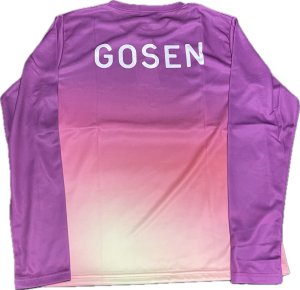 画像2: 【メール便/配達日指定不可】GOSEN　ユニ秋企画昇華ロングTシャツB　パープル　Mサイズ/JPT49 (2)