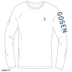 画像1: 【メール便/配達日指定不可】GOSEN　ロゴロングTシャツ　ホワイト/JPT50 (1)