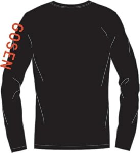 画像2: 【メール便/配達日指定不可】GOSEN ロゴロングTシャツ ブラック/JPT50 (2)