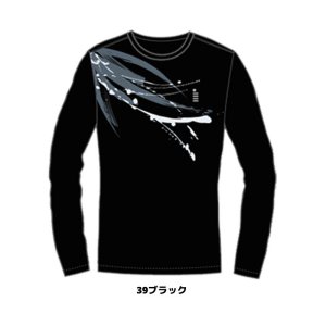 画像1: 【メール便/配達日指定不可】GOSEN　春昇華ロングスリーブTシャツ　ブラック　Sサイズ/JPT53 (1)