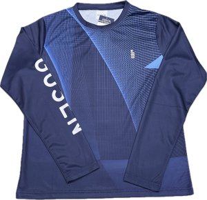 画像1: 【メール便/配達日指定不可】GOSEN　ユニ秋企画昇華ロングスリーブTシャツA　ネイビー/JPT59 (1)