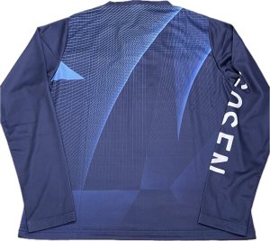 画像2: 【メール便/配達日指定不可】GOSEN　ユニ秋企画昇華ロングスリーブTシャツA　ネイビー/JPT59 (2)