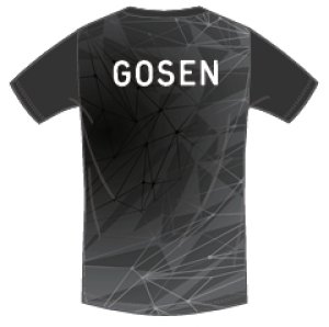 画像2: 【メール便/配達日時指定不可】GOSEN　春企画昇華TシャツA　ブラック/JPT61 (2)