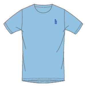 画像1: 【メール便/配達日時指定不可】GOSEN　ロゴTシャツ　ライトブルー/JPT65 (1)