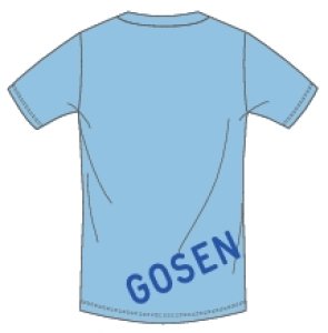 画像2: 【メール便/配達日時指定不可】GOSEN　ロゴTシャツ　ライトブルー/JPT65 (2)