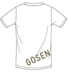 画像2: 【メール便/配達日時指定不可】GOSEN　ロゴTシャツ　ホワイト/JPT65 (2)