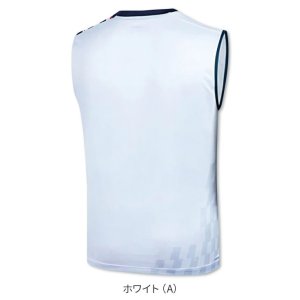 画像2: 【メール便/配達日指定不可】VICTOR　バドミントン　ユニゲームシャツ(ノースリーブ)ホワイト　XLサイズ/T-50002A (2)