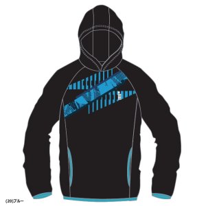 画像1: GOSEN　ユニプルオーバーパーカー　ブルー/W25A01 (1)