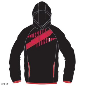 画像1: GOSEN　ユニプルオーバーパーカー　レッド/W25A01 (1)