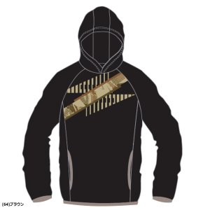 画像1: GOSEN　ユニプルオーバーパーカー　ブラウン/W25A01 (1)